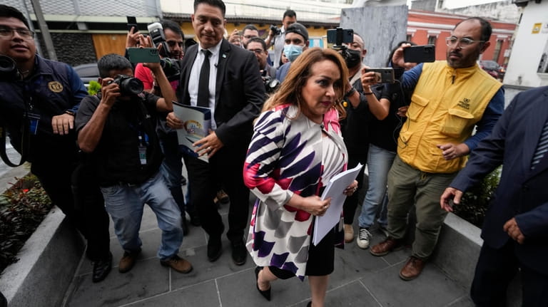 Supreme Electoral Tribunal's President Irma Palencia arrives to the Constitutional...