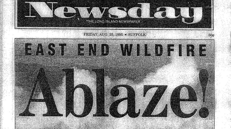 The cover of Newsday on Aug. 25, 1995.