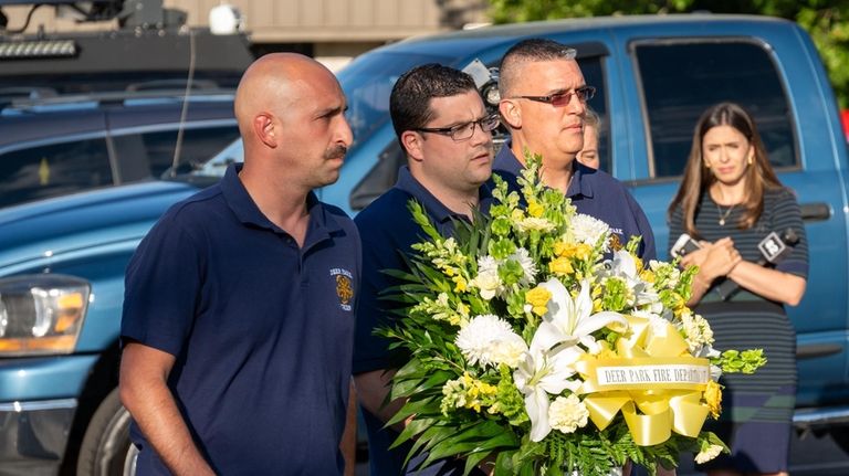 Deer Park firefighters 1st Assistant Chief Kenny Rios, 3rd Assistant Chief...