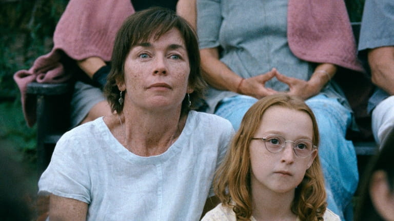 This image released by A24 shows Julianne Nicholson, left, and...