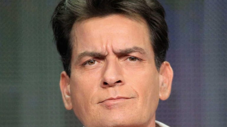 Actor Charlie Sheen is pictured at an "Anger Management" panel...