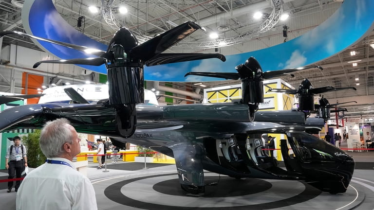 The Archer midnight flying taxi is exhibited at the Paris...