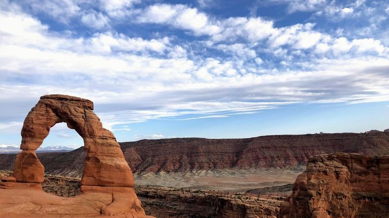 Delicate Arch is seen at Arches National Park on April...