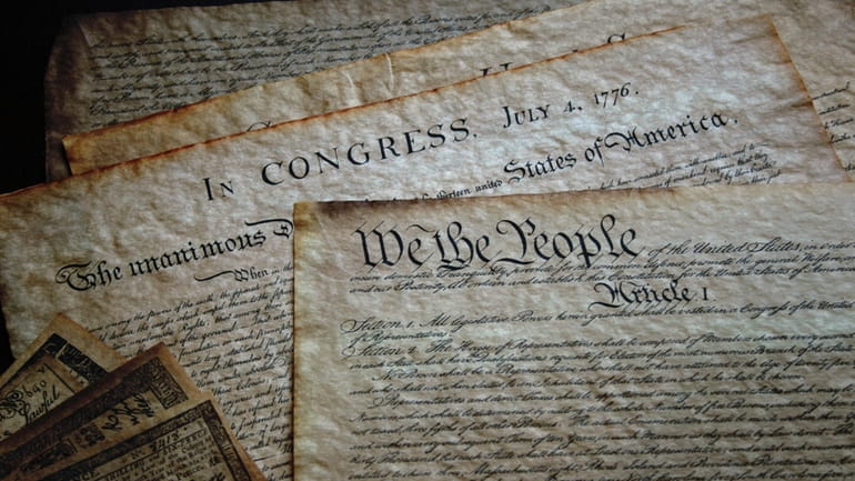 Archival copies of the Declaration of Independence, the Bill of...