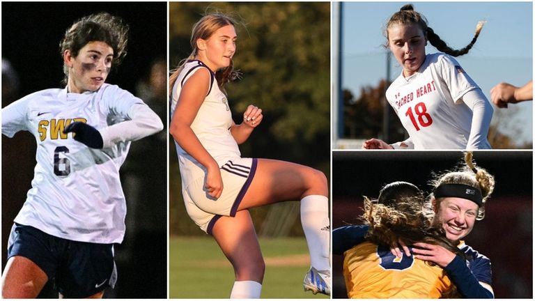 (Clockwise from left) Olivia Pesso of Shoreham-Wading River, Abigail Schroeder of Sayville, Annie...