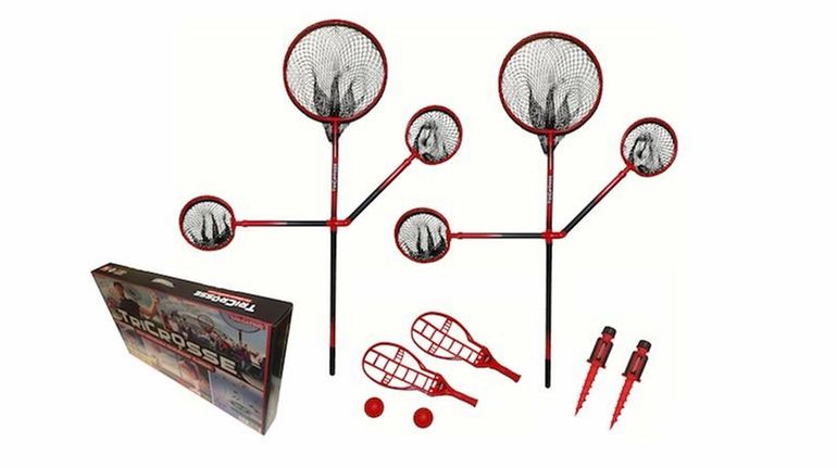 The object of Tricrosse is to use lacrosse-style sticks to...