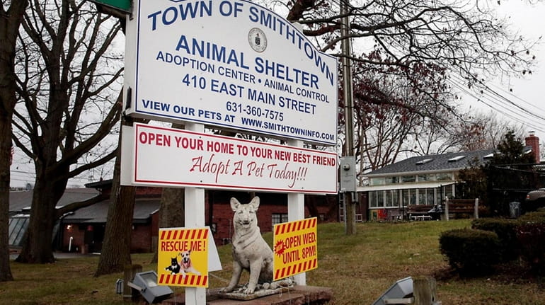 Outside of the Smithtown Animal Shelter as seen from Route...