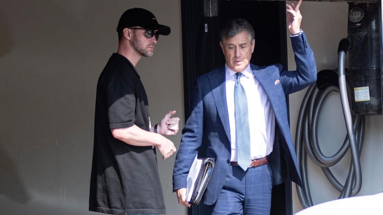 Justin Timberlake leaves his arraignment in Sag Harbor Tuesday morning,...
