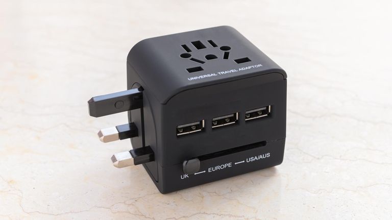 A universal power adapter that will come in handy abroad.