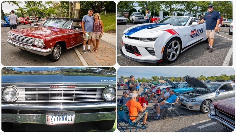 Clockwise from left, Ronnie and Hank Sarno with her 1962 Chevy...