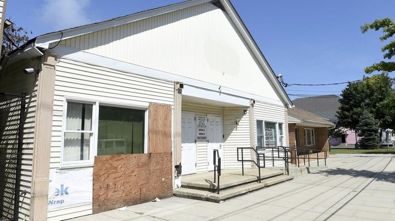 The old Village Hall building at 369 Neighborhood Rd. in Mastic...