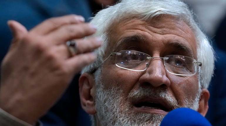 Iranian presidential candidate Saeed Jalili, a hard-line former nuclear negotiator,...