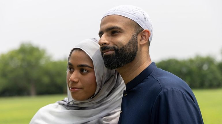 Sundus Imam and Hamdan Sakrani, in Speno Park in East Meadow on...