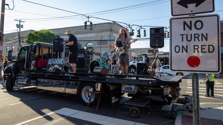 Bad Sandwich band perform during Music on Main in Farmingdale.