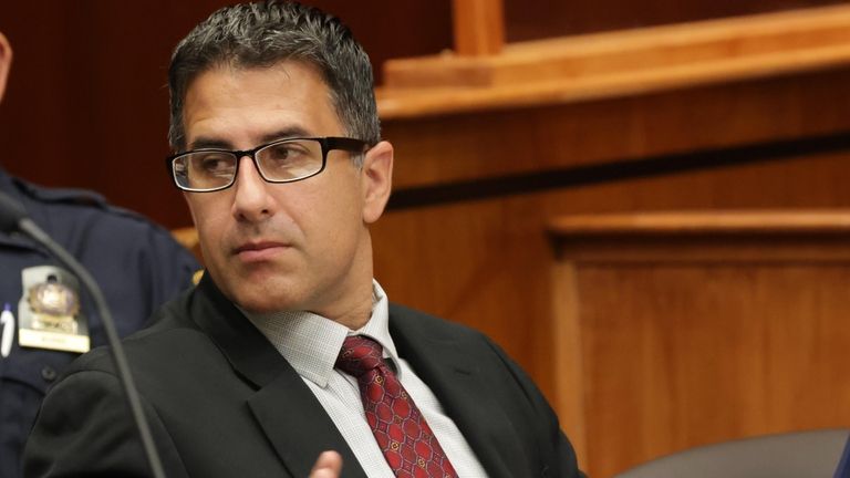 Michael Valva, inside Suffolk County Court in Riverhead on Monday,...