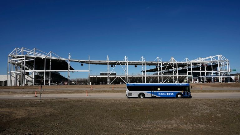 Work continues on a the new Kansas City Current soccer...