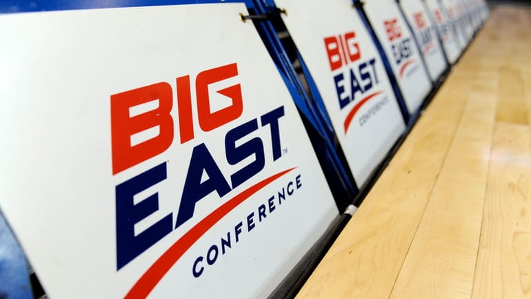 The logo for the Big East Conference is displayed on...
