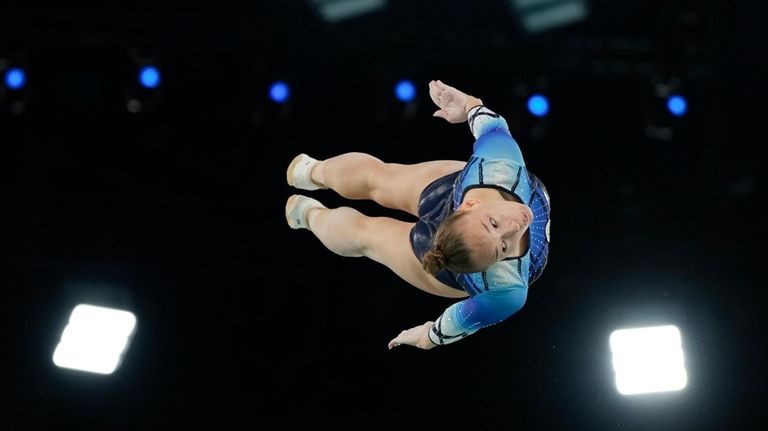 Anzhela Bladtceva of the Individual Neutral Athletes competes during the...