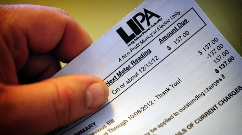 A typical residential LIPA bill. (Nov. 19, 2012)