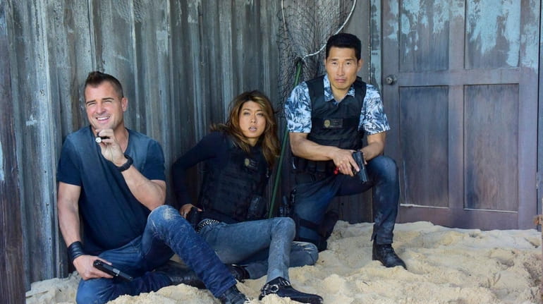 Actor George Eads, with co-stars Grace Park and Daniel Dae...