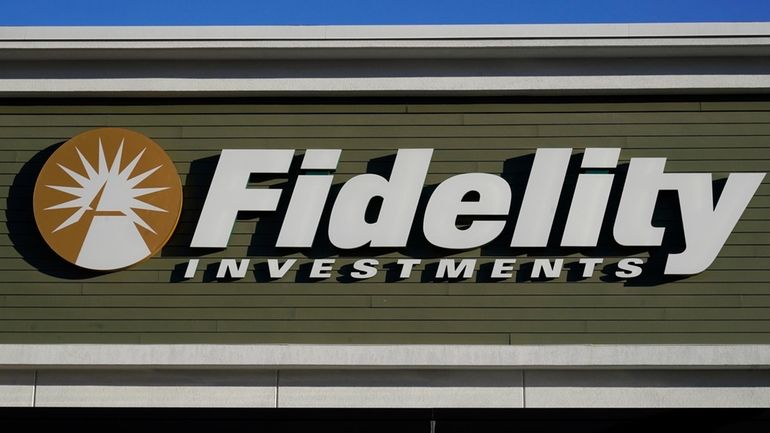 A Fidelity Investments sign and logo are attached to the...