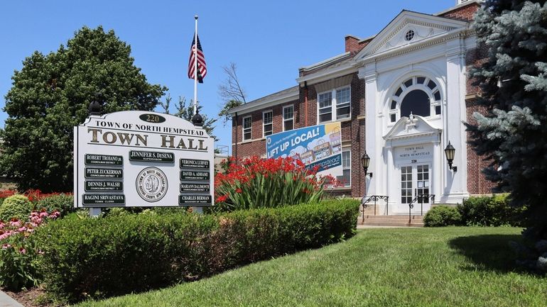 Pictured is Town Hall in North Hempstead, where elected leaders...