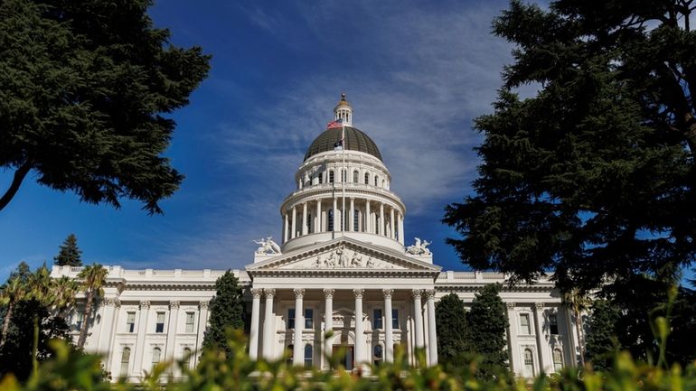 The dome is photographed at the California State Capitol on...