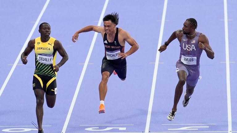 Oblique Seville, of Jamaica, Louie Hinchliffe, of Britain, and Noah...