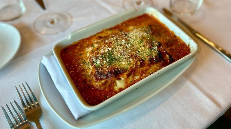 Lasagna at Casa Stellina in Farmingdale.