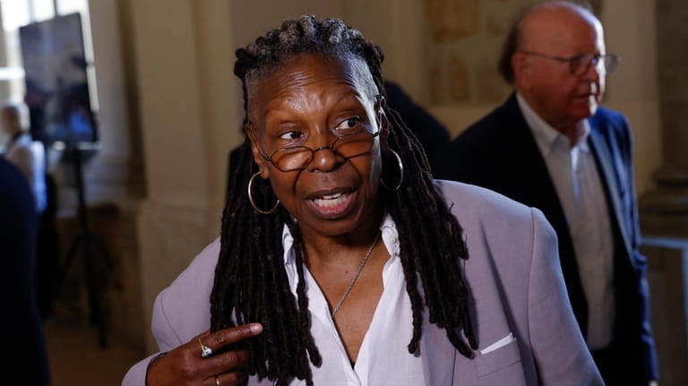 Whoopi Goldberg is interviewed after an audience with Pope Francis...