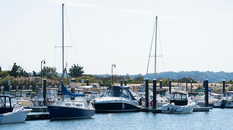 One of Jamesport's several marinas.