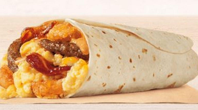 Burger King's Egg-Normous Burrito packs sausage, bacon, eggs, hash browns...