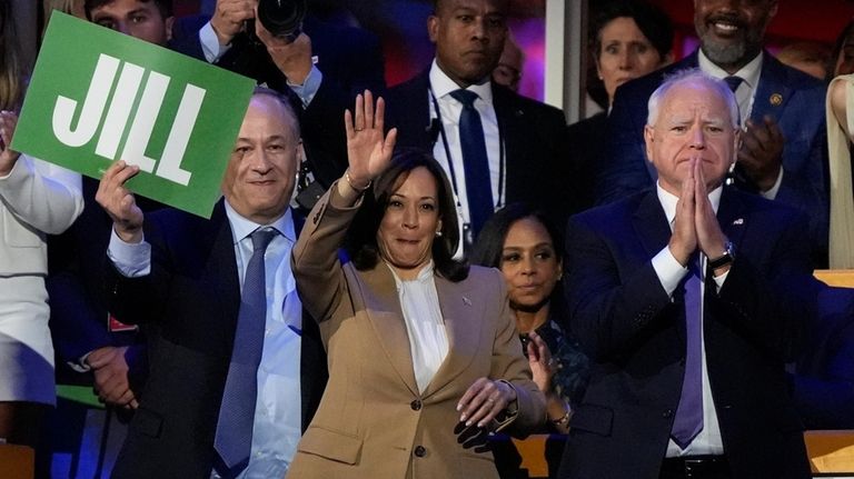 Vice President Kamala Harris, Minnesota Gov. Tim Walz and Second...