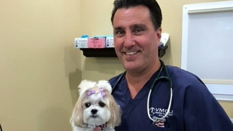 John Fondacaro at the Veterinary Medical Center of Long Island...