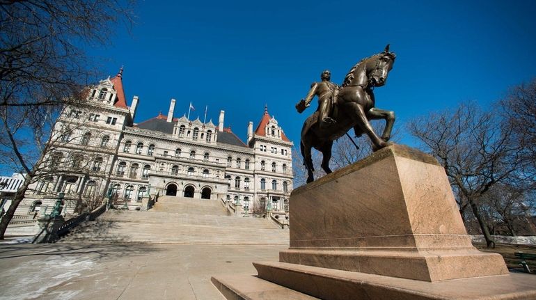 New York State Capitol building in Albany on March 19,...