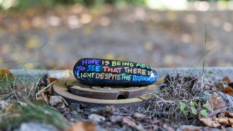 A rock with a message of hope amid despair and...