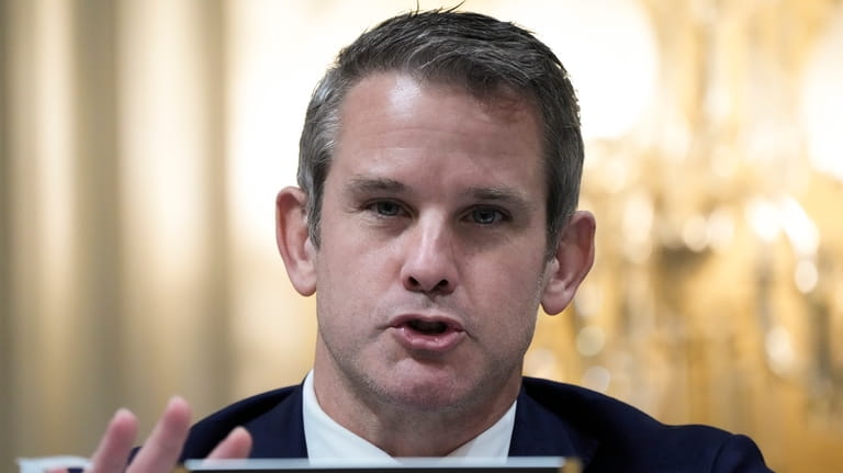 Rep. Adam Kinzinger, R-Ill., speaks as the House select committee...