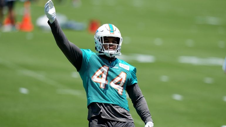 Linebacker Chop Robinson, selected by the Miami Dolphins in the...