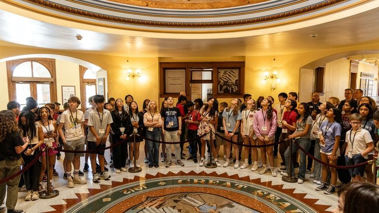 Camp O'Connor USA participants visit the Arizona Capitol Museum in...