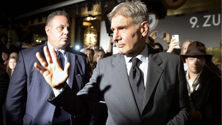 U.S. film actor and producer Harrison Ford arrives to receive...