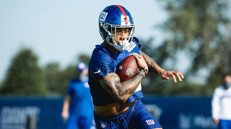 Tight end Evan Engram at Giants training camp on Aug....