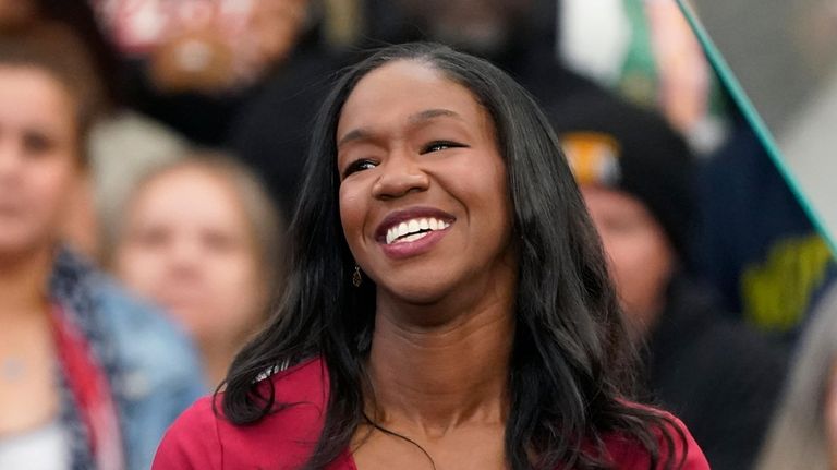 Democratic Michigan Supreme Court then-candidate Kyra Harris Bolden is seen...