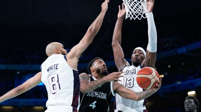 in a men's basketball game at the 2024 Summer Olympics,...