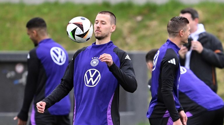 Germany players attend a team training session at DFB Campus...