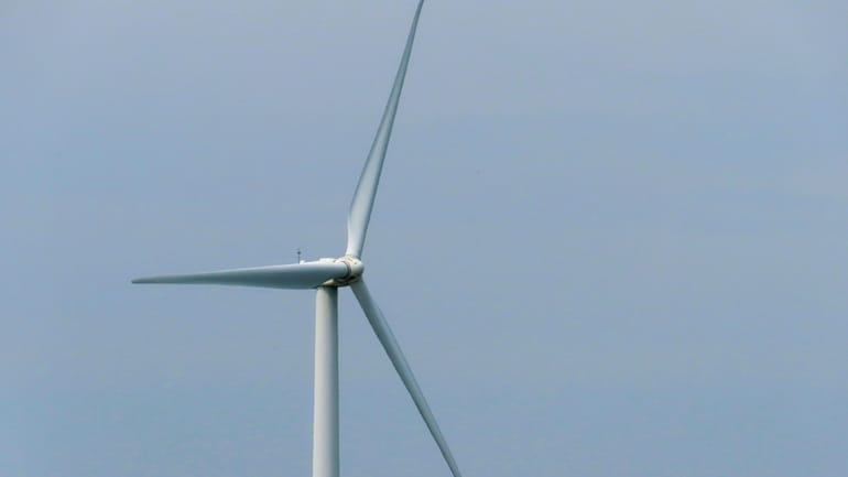 A land-based wind turbine in New Jersey on July 20.