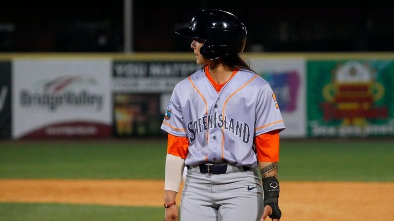 In a photo provided by Joseph Langan, pinch-runner Kelsie Whitmore...