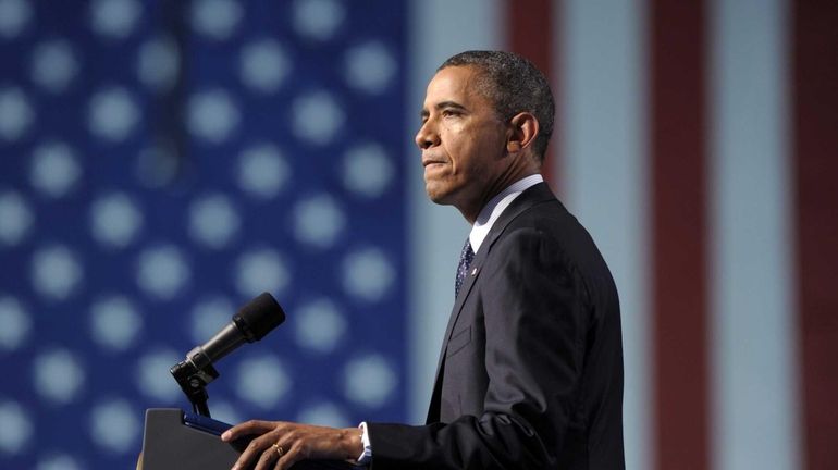 President Barack Obama speaks at the 113th National Convention of...