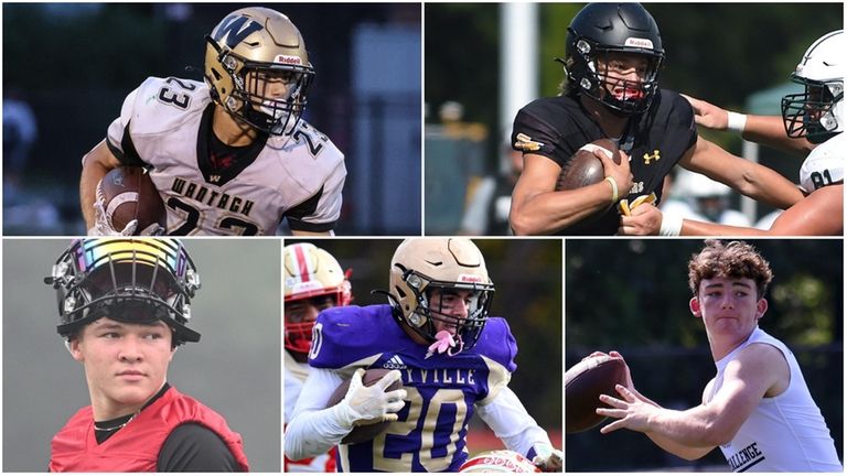 (Clockwise from top left) Dylan Martini of Wantagh, Gary Merrill of St. Anthony's, Brady...