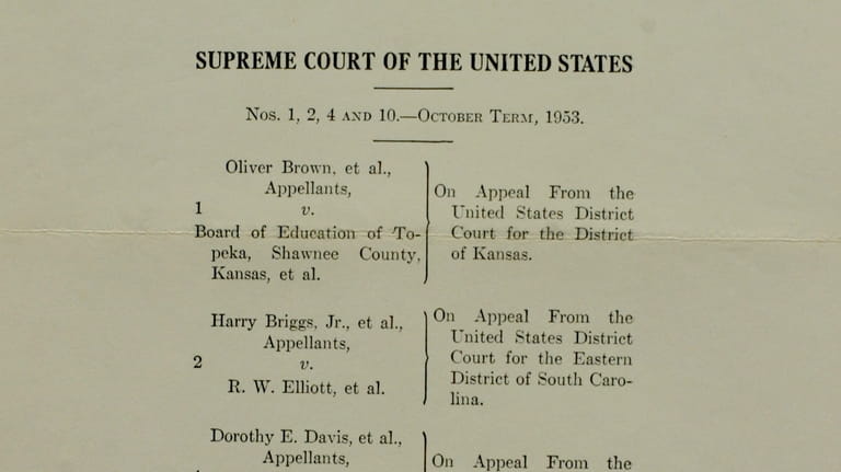 An original document from the case of Brown v. Board...