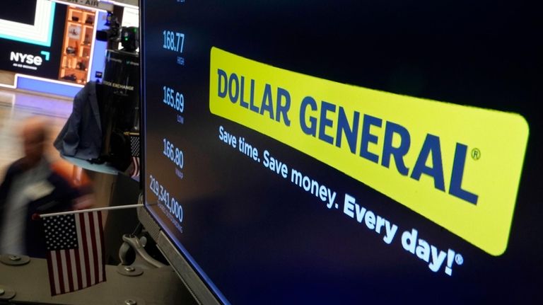 The logo for Dollar General appears on a screen above...